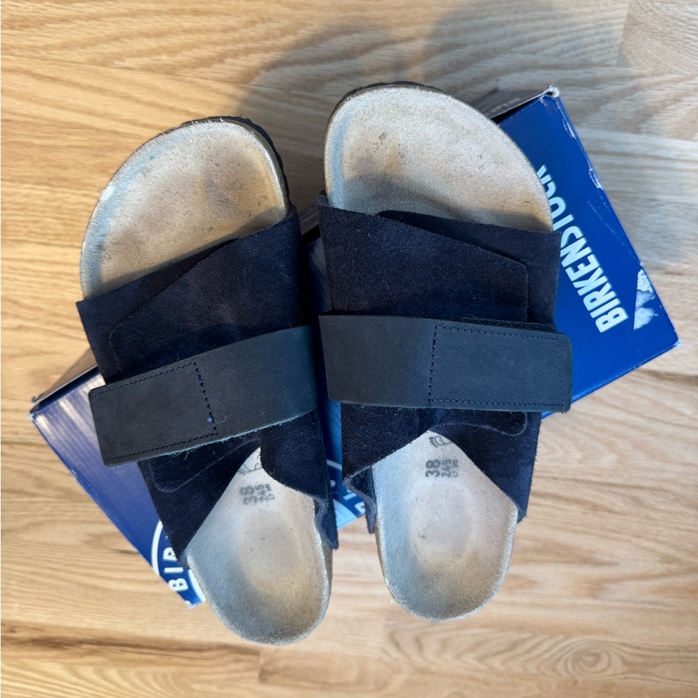 Birkenstock Kyoto Sandals, Black Suede, size 38 - Picture 11 of 11